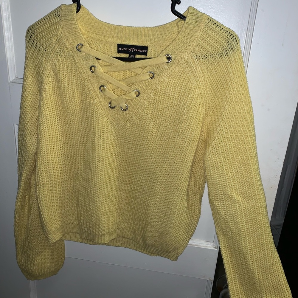 Yellow crop sweater